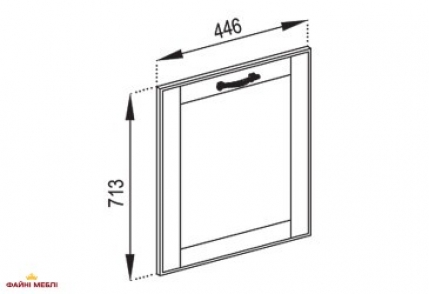 Фасад під посудомийку Ф 45 ПМ Домініка