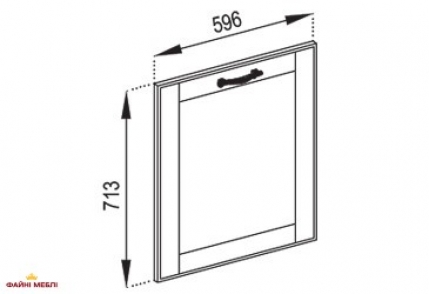 Фасад под посудомойку Ф 60 ПМ Доминика