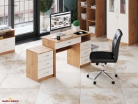 Стіл письмовий офісний №1 Київський Стандарт Дуб Аппалаччі / Німфея Альба