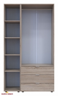 Шафа для одягу Дорос Гелар дуб сонома 2-х дверна/Дзеркало 116,5 см