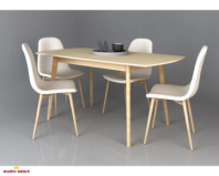 Стіл Exen / Ексен Інтарсіо Кремовий Нерозкладний 120 см