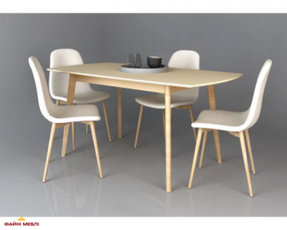 Стіл Exen / Ексен Інтарсіо Кремовий Нерозкладний 120 см