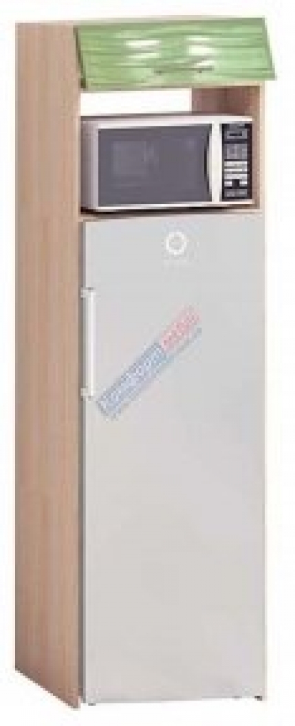 Шкаф П60.214.1Д под обычный холодильник и микроволновку с полкой Хай-тек Бриз