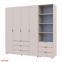 Шафа для одягу Дорос Гелар кашемір 4-х дверна з пеналом 215 см
