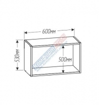 Шкаф верхний В60.53.1Д Хай-Тек глянец перламутр
