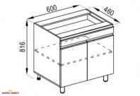 Тумба нижня Н 60 ДШ LUX Софі