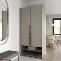 Шкаф Морели R-0004 Рамо 2 дверный кашемир со штангой 100 см