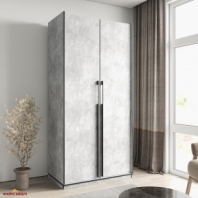 Шкаф Морели R-0014 Рамо 2 дверный бетон со штангой 100 см