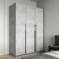 Шафа Морелі R-0015 Рамо 3 дверна бетон з полицями 150 см
