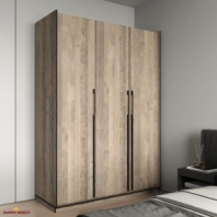 Шафа Морелі R-0015 Рамо 3 дверна дуб гранж пісочний з полицями 150 см