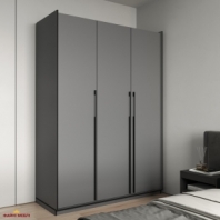 Шкаф Морели R-0015 Рамо 3 дверный антрацит с полками 150 см