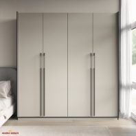 Шкаф Морели R-0020 Рамо 4 дверный кашемир со штангой и полками 197см