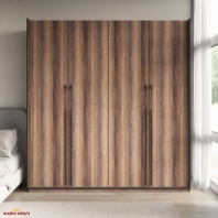 Шафа Морелі R-0020 Рамо 4 дверна дуб кверкус зі штангою та полицями 197см