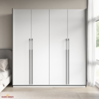 Шафа Морелі R-0020 Рамо 4 дверна білий зі штангою та полицями 197см