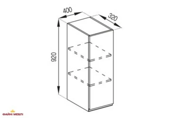 Тумба верхняя В 40 (h-920) Милана