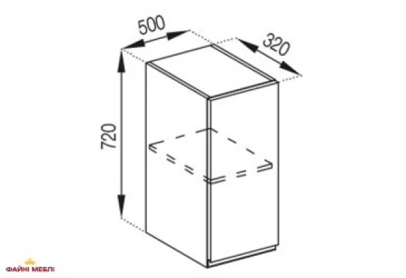 Тумба верхняя В 50 Милана