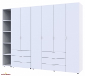 Шафа Дорос Гелар білий з Етажеркою 6 дверна 270,7 см 2