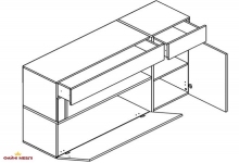 Тумба KOM1D2S1K Лайн АКЦИЯ! 1