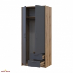 Шкаф для одежды Дорос Ронди графит 2 дверный 82 см 0