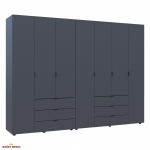 Шафа Дорос Гелар графіт з Етажеркою 7 дверна 309,4 см 5