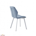 Стул N-54 голубой топаз велюр + белый 2