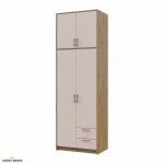 Шафа для одягу Дорос Ронді кашемір з високою антресоллю 2 дверна 82 см 4