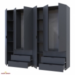 Шафа Дорос Гелар графіт з Етажеркою 6 дверна 270,6 см 0