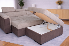 Угловой диван раскладной дельфин Бенито Мебель Стиль 252 × 221 см 4
