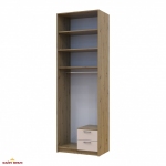 Шафа для одягу Дорос Ронді кашемір з високою антресоллю 2 дверна 82 см 6