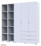 Шафа Дорос Гелар білий з 2 Етажерками 3-х дверна 192,6 см 2