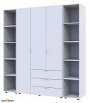 Шафа Дорос Гелар білий з 2 Етажерками 3-х дверна 192,6 см 4