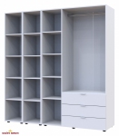 Шафа Дорос Гелар білий з 2 Етажерками 3-х дверна 192,6 см 0