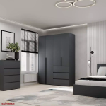 Шкаф распашной комбинированный четырёхдверный Art In Head №5 Light, ширина 160 см 0 Шкаф распашной комбинированный четырёхдверный Art In Head №5 Light, ширина 160 см 0