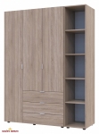 Шафа Дорос Гелар дуб сонома з Етажеркою 3-х дверна 154,4 см 2