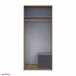 Шкаф для одежды Дорос Ронди графит 2 дверный 82 см 4