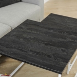 Столик Квадро S вугільний камінь 4