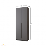Шкаф Mebelstar Оскар двухдверный Антрацит 80 см 2