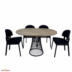 Стол круглый раскладной MebliRoMax Rondo slide / Рондо Слайд D900 10