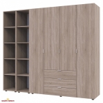 Шафа Дорос Гелар дуб сонома з 2 Етажерками 4-х дверна 231,4 см 2