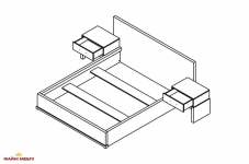 Кровать с тумбами (Каркас) LOZ160 Стемма 3