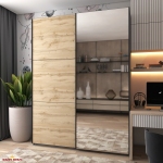 Шкаф-купе 180х240 с зеркалом G-Caiser графит/дуб Эвок 1