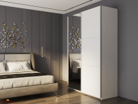 Шкаф-купе с зеркалом Дорос G-Caiser белый/белый 2 дверный 160 см 2