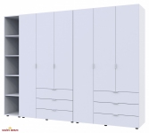 Шафа Дорос Гелар білий з Етажеркою 6 дверна 270,6 см 2