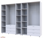 Шафа для одягу Дорос Гелар білий 6 дверна з пеналом 292,4 см 3