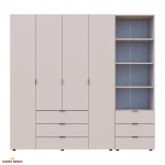 Шафа для одягу Дорос Гелар кашемір 4-х дверна з пеналом 215 см 4