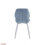 Стул N-54 голубой топаз велюр + белый 3