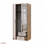 Шафа для одягу Дорос Ронді кашемір з дзеркалом 2 дверна 82 см 0