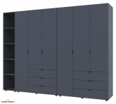Шафа Дорос Гелар графіт з Етажеркою 6 дверна 270,7 см 2