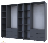 Шафа Дорос Гелар графіт з Етажеркою 6 дверна 270,7 см 3
