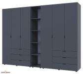 Шафа Дорос Гелар графіт з Етажеркою 6 дверна 270,7 см 4